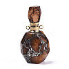 Assembled Synthetic Pyrite and Imperial Jasper Openable Perfume Bottle Pendants G-R481-14F-1