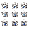 30Pcs Tibetan Style Alloy & Evil Eye Resin Pendants PALLOY-CJ0002-73-1