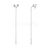 SHEGRACE Attractive Rhodium Plated 925 Sterling Silver Thread Earrings JE599A-1