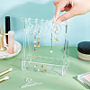 Coat Hanger Removable Acrylic Earring Displays EDIS-WH0012-08-5