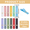 24Pcs 12 Colors Rectangle Silicone Phone Strap Grip Holder Finger AJEW-FH0008-81-2