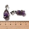 Natural Amethyst Chip Pendants G-H307-07P-03-3