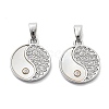 Brass Micro Pave Cubic Zirconia Charms KK-L222-015P-1