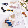 Gorgecraft 10Pcs 10 Styles Cute Cat Cellulose Acetate(Resin) Alligator Hair Clip OHAR-GF0001-20-3