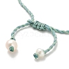 Natural Aquamarine Bracelets BJEW-E098-02G-3
