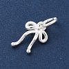 925 Sterling Silver Bowknot Charms with Jump Rings STER-M021-01S-02-2