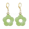 Acrylic Flower Dangle Leverback Earrings EJEW-JE05625-05-1