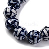 Handmade Blue and White Porcelain Beads Strands PORC-I027-04F-3