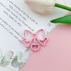 Bowknot Baking Painted Alloy Swivel Keychain Clasps PURS-PW0011-04C-1