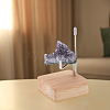 Square Wooden Crystal Rock Display Easels with Iron Holder ODIS-WH0038-28B-P-7