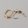 Brass Leverback Earring Findings KK-WH0044-126-2