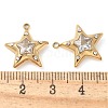 304 Stainless Steel with Rhinestone Charms STAS-Q345-13G-3