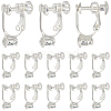 20Pcs Brass Screw Clip-on Earring Converters Findings KK-SC0004-79-1