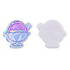 Transparent Printed Acrylic Cabochons TACR-N016-27-1