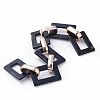 Imitation Gemstone Style Acrylic Handmade Rectangle Link Chains AJEW-JB00518-05-1