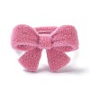 Bowknot Flocky Adjustable Rings RJEW-G117-02-1