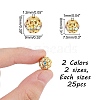 100Pcs 4 Styles Alloy with Rhienstone Beads RB-AR0003-15-2