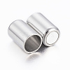 Smooth 304 Stainless Steel Magnetic Clasps with Glue-in Ends STAS-H402-22P-5mm-2