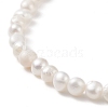 Natural Pearl Beaded Necklace with Brass Clasp for Women NJEW-JN04057-2
