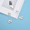 Wedding Theme Antique Silver Tone Tibetan Style Heart with Bride Rhinestone Charms LS-TIBEP-N005-12E-6