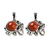 Natural Red Jasper Pendants G-P517-04P-03-1