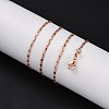 1.5mm Rack Plating Brass Oval Link Chain Necklaces for Women Men MAK-L044-32RG-2