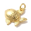 Fish Rack Plating Brass Pendants KK-U027-35G-2