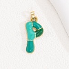 Alloy Enamel Pendants ENAM-S023-01G-P-1