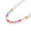 Glass Seed Beaded Elastic Waist Bead Chains NJEW-C00021-6