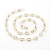 Handmade 3 Strands 3 Styles CCB Plastic Cable Chains AJEW-JB00960-7