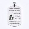 Tarnish Resistant 201 Stainless Steel Quote Pendants X-STAS-T044-231P-1