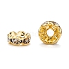 Brass Rhinestone Spacer Beads RB-A006-6MM-G-1