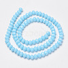 Opaque Solid Color Glass Beads Strands EGLA-A034-P6mm-D08-2