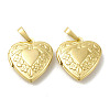 Rack Plating Brass Locket Pendants X-KK-G452-06G-2