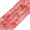 Cherry Quartz Glass Beads Strands G-T139-6x6-09A-4