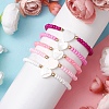 5Pcs 5 Colors Glass Seed Beaded Stretch Bracelet Sets BJEW-MZ00127-2