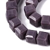 Opaque Glass Beads Strands GLAA-R041-8x8mm-C06-3