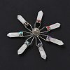 Natural Quartz Crystal 7 Chakra Points Energy Generator DJEW-I016-01P-06-3