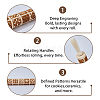 Wood Decorative Flower Pattern Rolling Pin AJEW-WH0596-430A-4