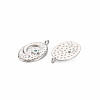 Brass Micro Pave Cubic Zirconia Pendants KK-S364-276P-2