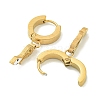 Snake Ion Plating(IP) 304 Stainless Steel Dangle Earrings EJEW-G400-47G-01-2