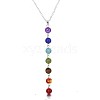 Round Dyed Agate Chakra Pendant Y Necklaces for Women WG9C879-01-3