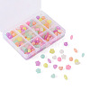 200Pcs 4 Style Luminous Acrylic Beads TACR-FS0001-02-2