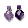 Natural Amethyst Perfume Bottle Pendants G-D058-11P-07-1