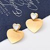 304 Stainless Steel Stud Earrings for Women EJEW-F352-02G-1