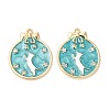 Alloy Enamel Pendants ENAM-C005-31G-03-2