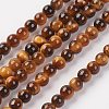 Natural Tiger Eye Bead Strand X-G-G680-48-1