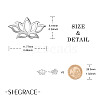 SHEGRACE Rhodium Plated 925 Sterling Silver Stud Earrings JE794A-2