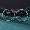 304 Stainless Steel Hoop Earrings EJEW-S250-02B-P-2