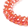 Electroplate Transparent Glass Beads Strands EGLA-A035-T6mm-A05-3